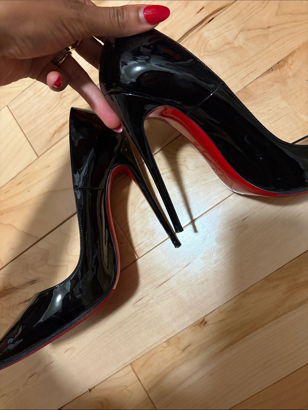 Christian Louboutin So Kate 120 Black Patent High Heel Pumps with Red Sole -